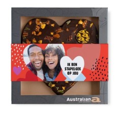 Australian Heart | Dark chocolate | Crazy about you with your own photo | 220g